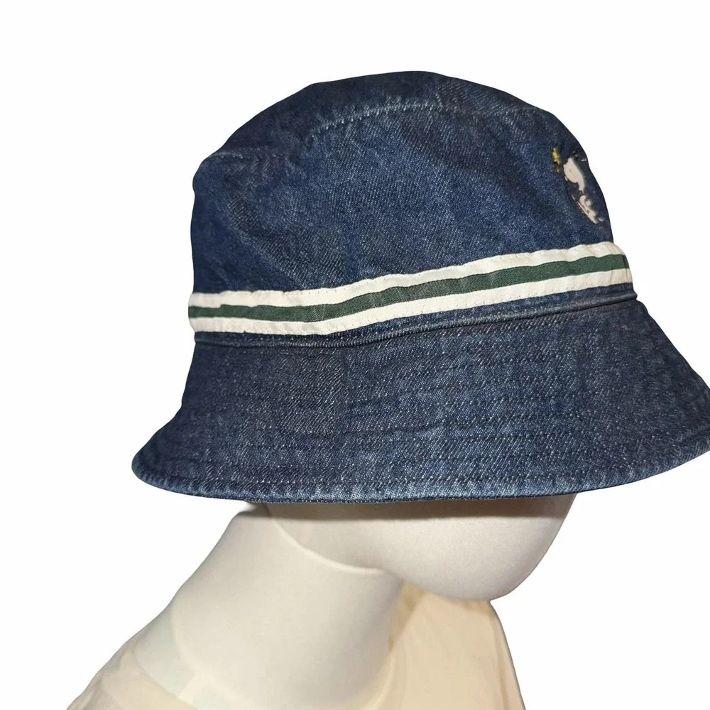 Vintage 90s/y2k Snoopy‎ Peanuts Blue Denim bucket hat